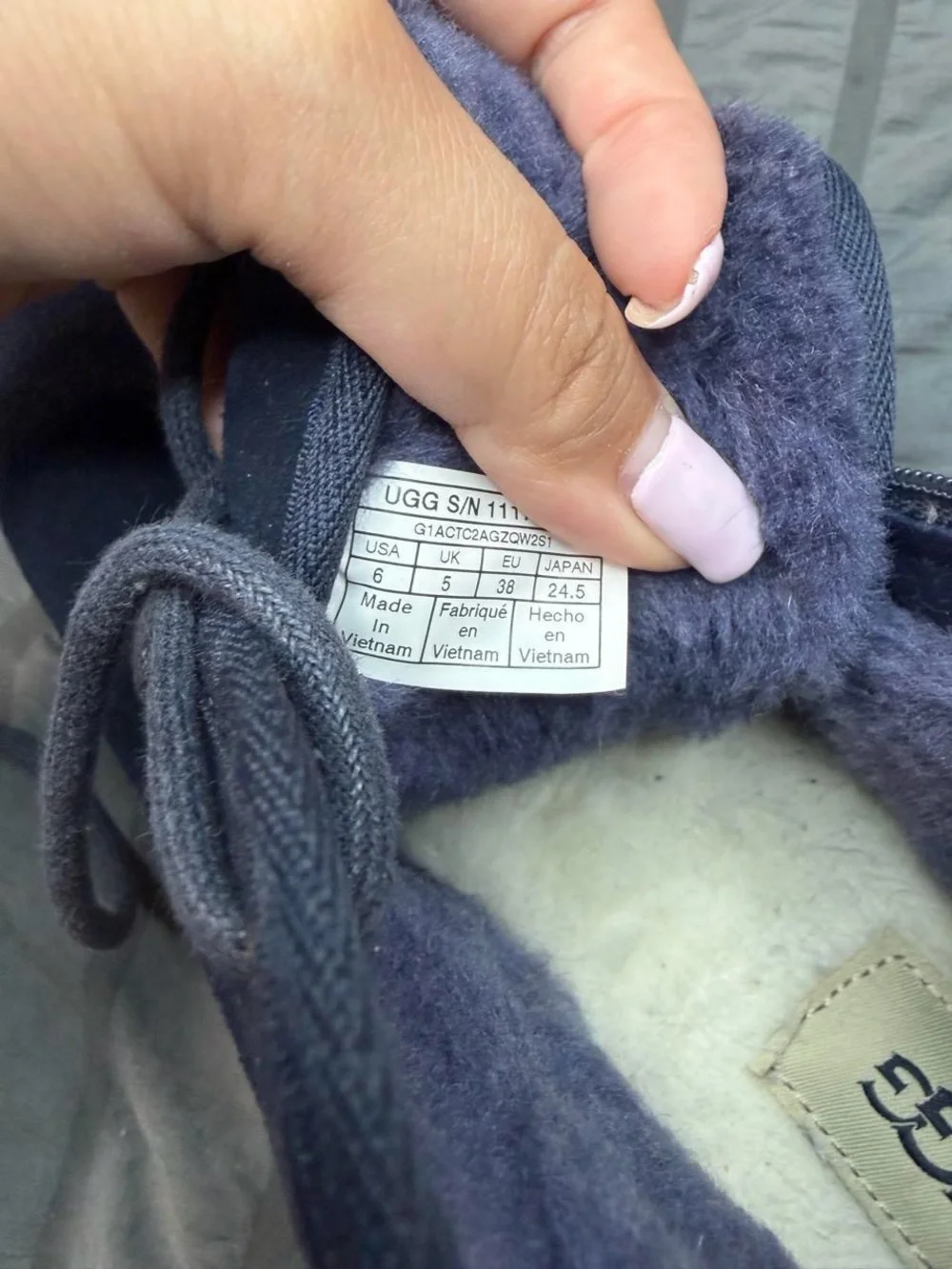 UGG Navy Suede Zip Chukka Sneakers